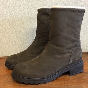 New Barney’s New York shearling ankle boots -NIB